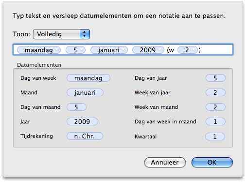 Notatie aanpassen Notatie aanpassen